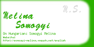 melina somogyi business card